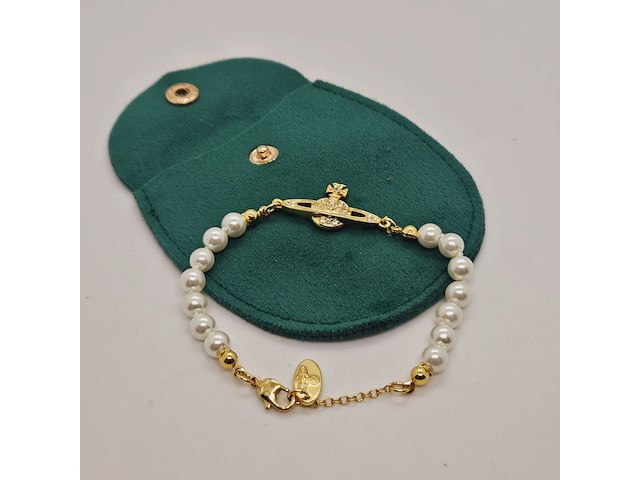 Vivienne westwood saturn parel armband - afbeelding 1 van  5