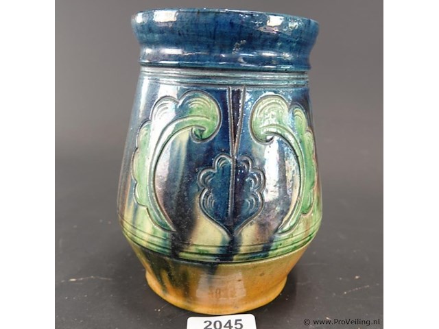 Vlaams aardewerk (potterie flamande) kan art-nouveau - afbeelding 2 van  5