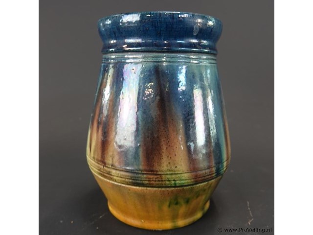 Vlaams aardewerk (potterie flamande) kan art-nouveau - afbeelding 3 van  5