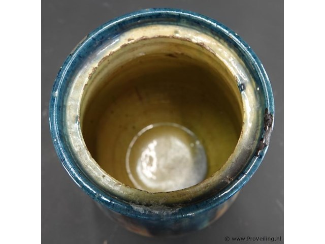 Vlaams aardewerk (potterie flamande) kan art-nouveau - afbeelding 4 van  5