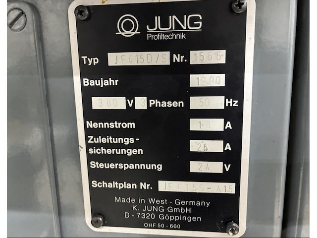 Vlakslijpmachine jung, jf-415, grijs, bouwjaar 1990 - afbeelding 5 van  6