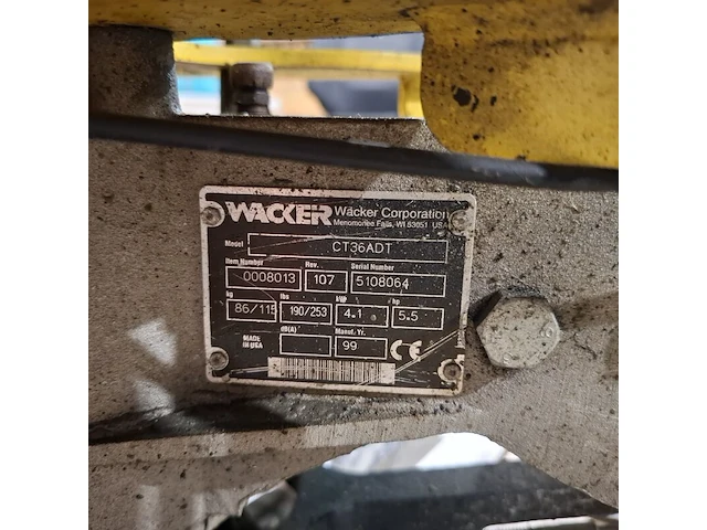 Vlindermachine, wacker, ct36adt, geel - afbeelding 4 van  14