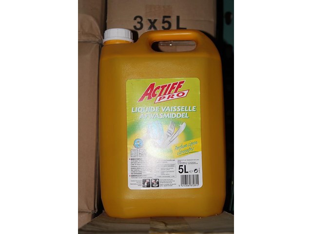 Vloeibaar afwasmiddel in 7 dozen. 21 cans van 5 liter. - afbeelding 2 van  2