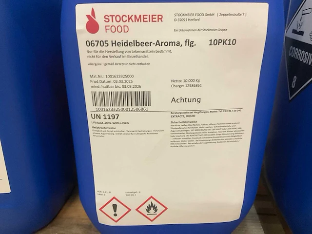 Vloeibaar bosbessenaroma 10kg (2x) - afbeelding 1 van  3