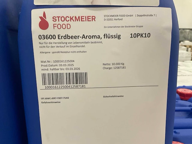 Vloeibare aardbeienaroma (5x) - afbeelding 1 van  3