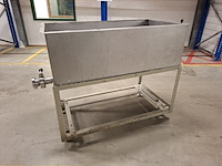 Vloeistofbak op verrijdbaar onderstel rvs/metaal - afbeelding 1 van  5