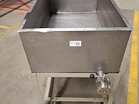 Vloeistofbak op verrijdbaar onderstel rvs/metaal - afbeelding 3 van  5