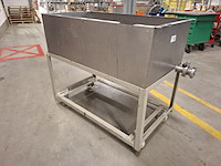 Vloeistofbak op verrijdbaar onderstel rvs/metaal - afbeelding 4 van  5