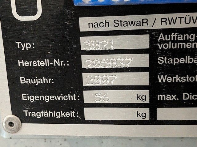 Vloeistoflekbak met stelling bauer, 3021, bouwjaar 2007 - afbeelding 9 van  10
