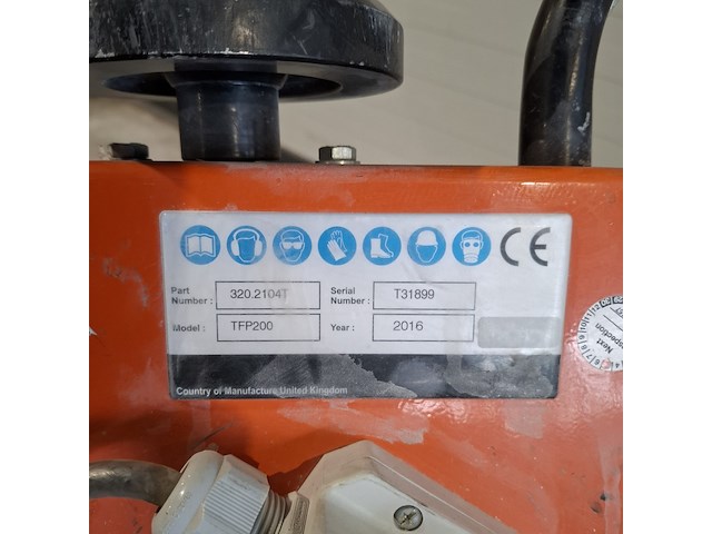 Vloerfreesmachine - 230v trelawny, tfp200 230v, bouwjaar 2016 - afbeelding 6 van  10