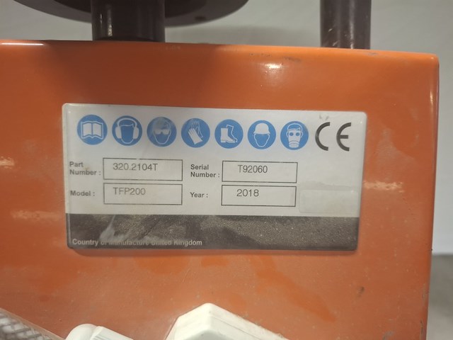 Vloerfreesmachine - 230v trelawny, tfp200 230v, bouwjaar 2018 - afbeelding 6 van  7