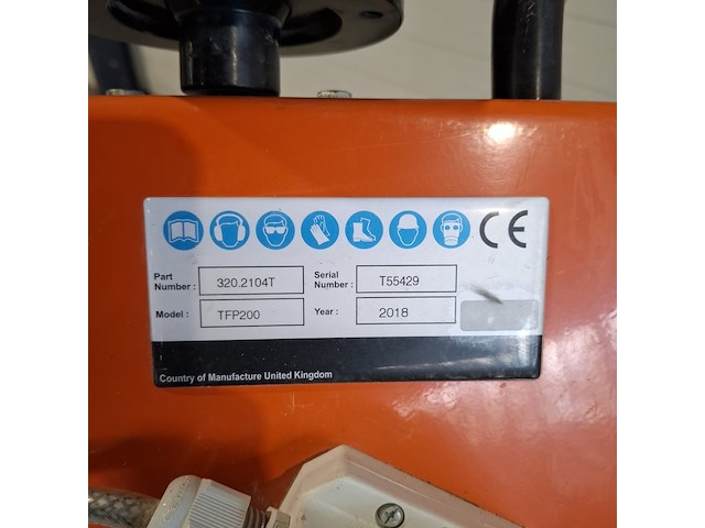 Vloerfreesmachine - 230v trelawny, tfp200 230v, bouwjaar 2018 - afbeelding 5 van  9