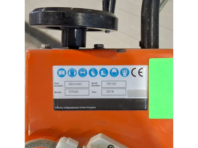 Vloerfreesmachine 230v trelawny, tfp200 230v, bouwjaar 2018 - afbeelding 9 van  10