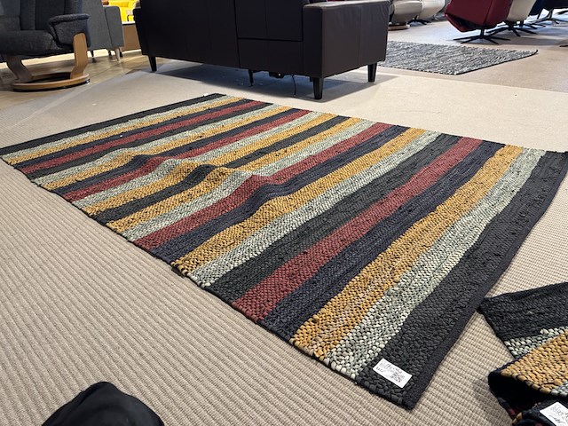 Vloerkleed, meerkleurig leer - afbeelding 1 van  2