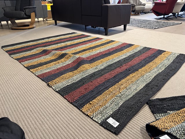 Vloerkleed, meerkleurig leer - afbeelding 1 van  2