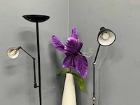 Vloerlamp (2x) met kunstplant met pot - afbeelding 7 van  9
