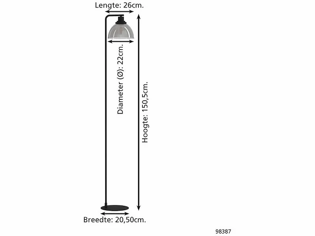 Vloerlamp eglo, beleser, zwart - afbeelding 3 van  3