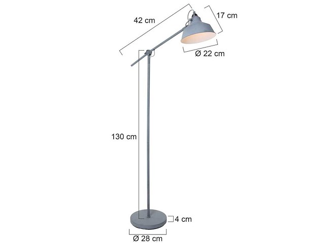 Vloerlamp nove mexlite, 1322gr, grijs, bouwjaar 2025, nieuw in doos - afbeelding 3 van  7