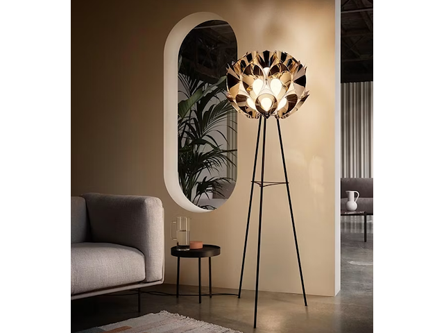 Vloerlamp, slamp, flora floor, koper/brons, 50x170cm - afbeelding 1 van  7