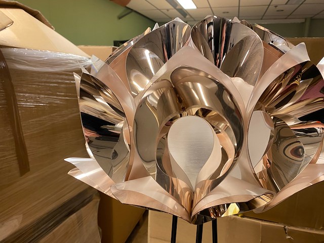 Vloerlamp, slamp, flora floor, koper/brons, 50x170cm - afbeelding 3 van  7