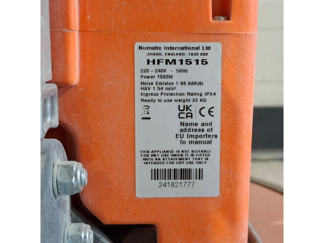 Vloerschuurmachine roterend - 230v numatic, hfm 1515, bouwjaar 2024 - afbeelding 6 van  6