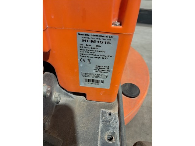 Vloerschuurmachine roterend 230v numatic, hfm 1515, bouwjaar 2020 - afbeelding 5 van  6