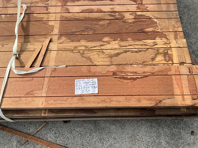 Vlonderplank 3950x190x25 mm (25x) - afbeelding 6 van  6