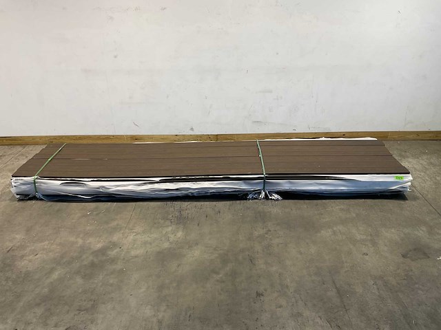 Vlonderplank co-ex composiet 420x14,5x2,3 cm bruin (24x) - afbeelding 1 van  5