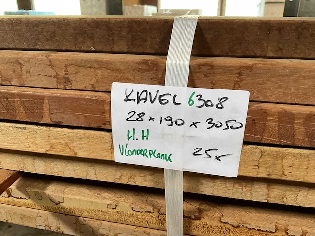 Vlonderplank hardhout 28x190x3050 mm (25x) - afbeelding 3 van  3