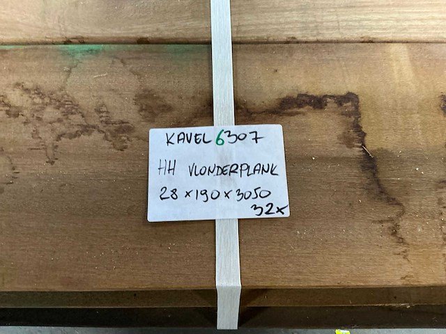 Vlonderplank hardhout 28x190x3050 mm (32x) - afbeelding 7 van  7