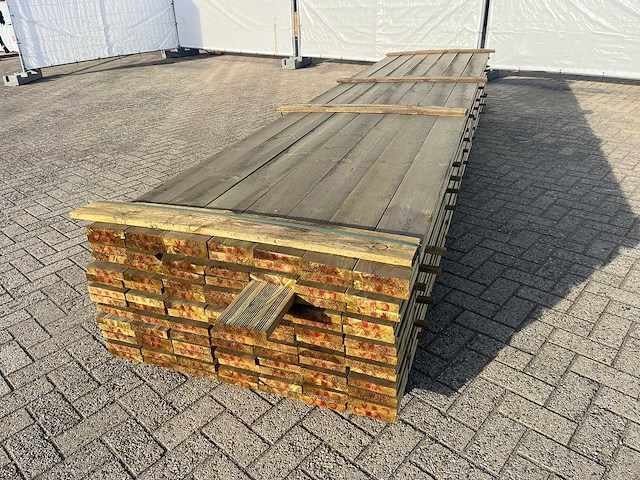 Vlonderplanken geïmpregneerd, 4800x145x27mm 98 stuks 470m1 - afbeelding 2 van  2