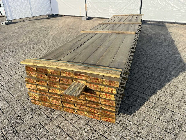 Vlonderplanken geïmpregneerd, 4800x145x27mm 98 stuks 470m1 - afbeelding 2 van  4