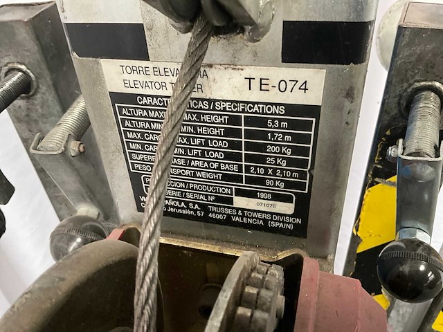 Vmb te-074 stand winch (2x) - afbeelding 1 van  6