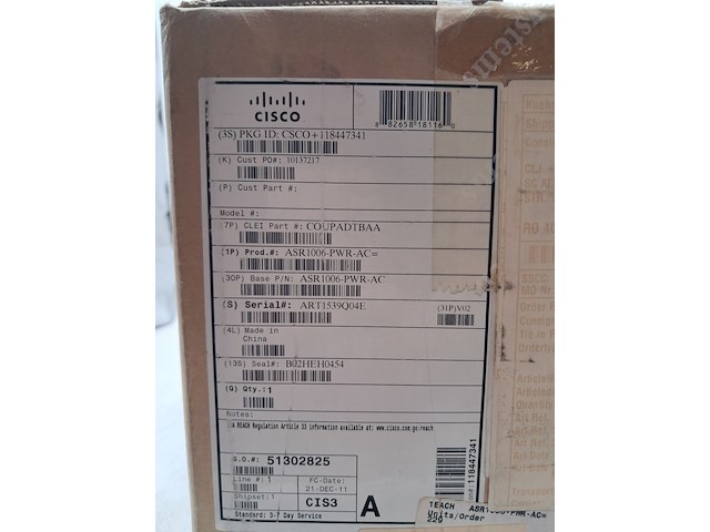 Voedings toestel, cisco, asr10006 ac p/s spare - afbeelding 3 van  3