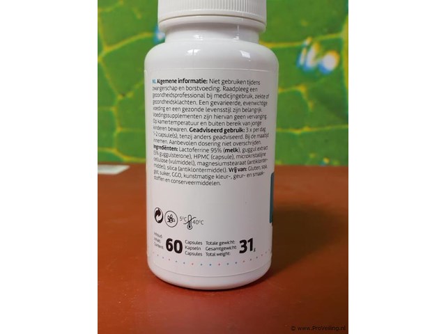 Voedingssupplement in capsulevorm lactoferrine guggul sana intest & juniperus communis oligo - afbeelding 6 van  9