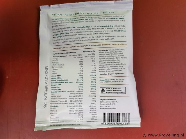 Voedingssupplement phytoplankton super greens phytoplankton super greens - 2 doosjes - afbeelding 4 van  5