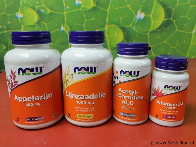 Voedingssupplementen, diverse soorten o.a. appelazijn, lijnzaadolie, acetyl l-carnitine alc & vitamine d3 - afbeelding 1 van  15