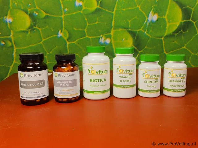 Voedingssupplementen, diverse soorten o.a. biotica, vitamine d3 & foliumzuur - afbeelding 1 van  19