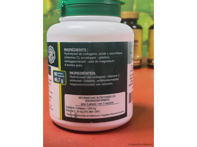 Voedingssupplementen, diverse soorten o.a. duivelsklauw, biotica & collageensupplementfles collagen aminolock original - afbeelding 9 van  15