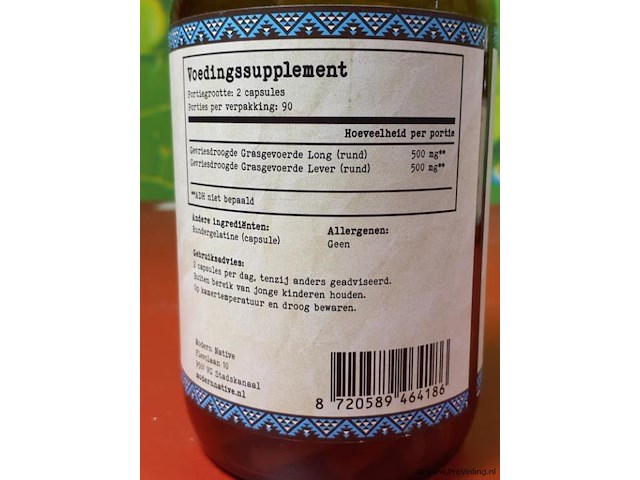 Voedingssupplementen, diverse soorten o.a. grasgevoerde long, natuurlijke vitamine c & rauwe oerkerfir - afbeelding 6 van  18
