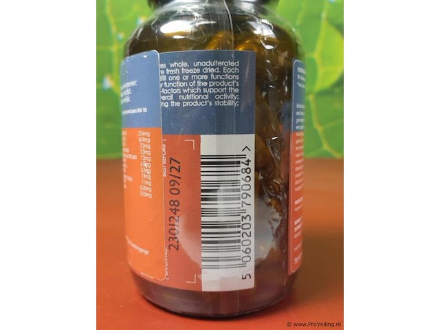 Voedingssupplementfles spijsvertering enzymen complex - 4 potjes á 100 capsules - afbeelding 4 van  4