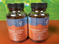 Voedingssupplementflesje bilberry, lutein & astaxanthin complex - potjes á 100 capsules - afbeelding 1 van  3
