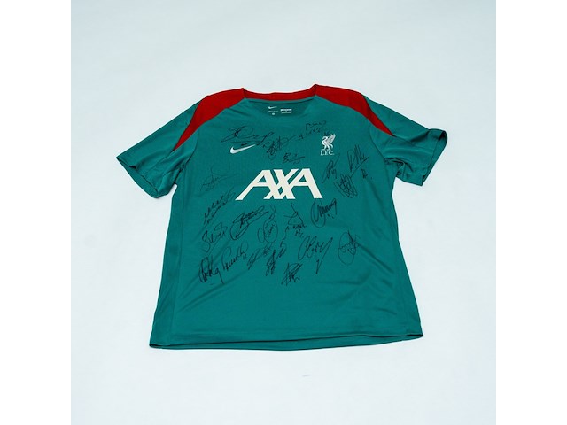 Voetbalshirt - fc liverpool nike, groen, gesigneerd, xl - afbeelding 1 van  2
