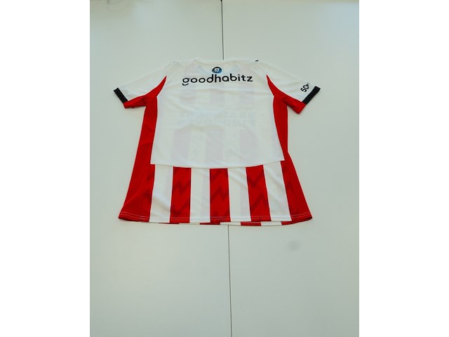 Voetbalshirt - psv puma, rood/wit, gesigneerd, m - afbeelding 2 van  2