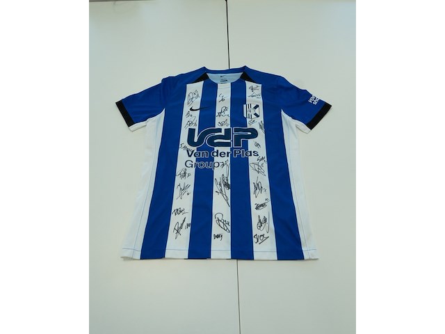 Voetbalshirt - quick boys nike, blauw/wit, gesigneerd, l - afbeelding 1 van  2