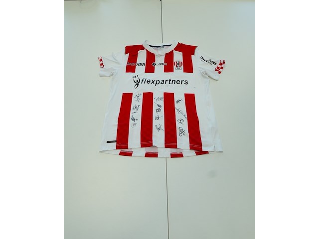 Voetbalshirt - top oss jdh, rood/wit, gesigneerd, s - afbeelding 1 van  2