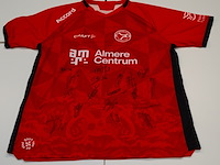 Voetbalshirt almere city craft, rood, gesigneerd, l - afbeelding 1 van  2