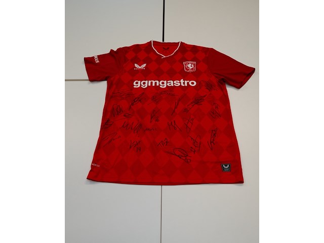 Voetbalshirt fc twente gastore, rood, gesigneerd, s - afbeelding 1 van  2