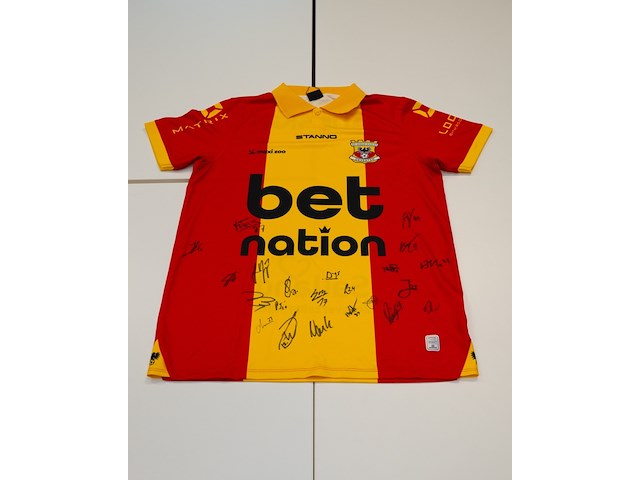 Voetbalshirt go head eagles stanno, rood/geel, gesigneerd, m - afbeelding 1 van  2