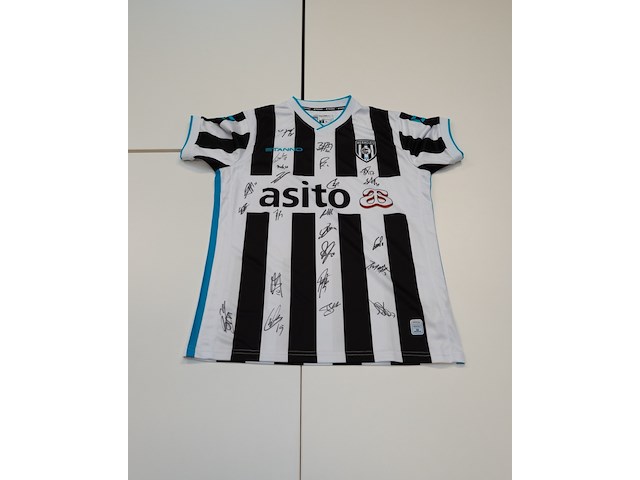 Voetbalshirt heracles almelo stanno, zwart/wit, gesigneerd, m - afbeelding 1 van  2